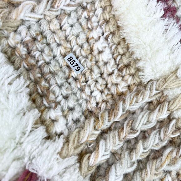 le sweater Jacket Womens Medium Multicolor Handknit Long Sleeve Boho Festival - Picture 7 of 8